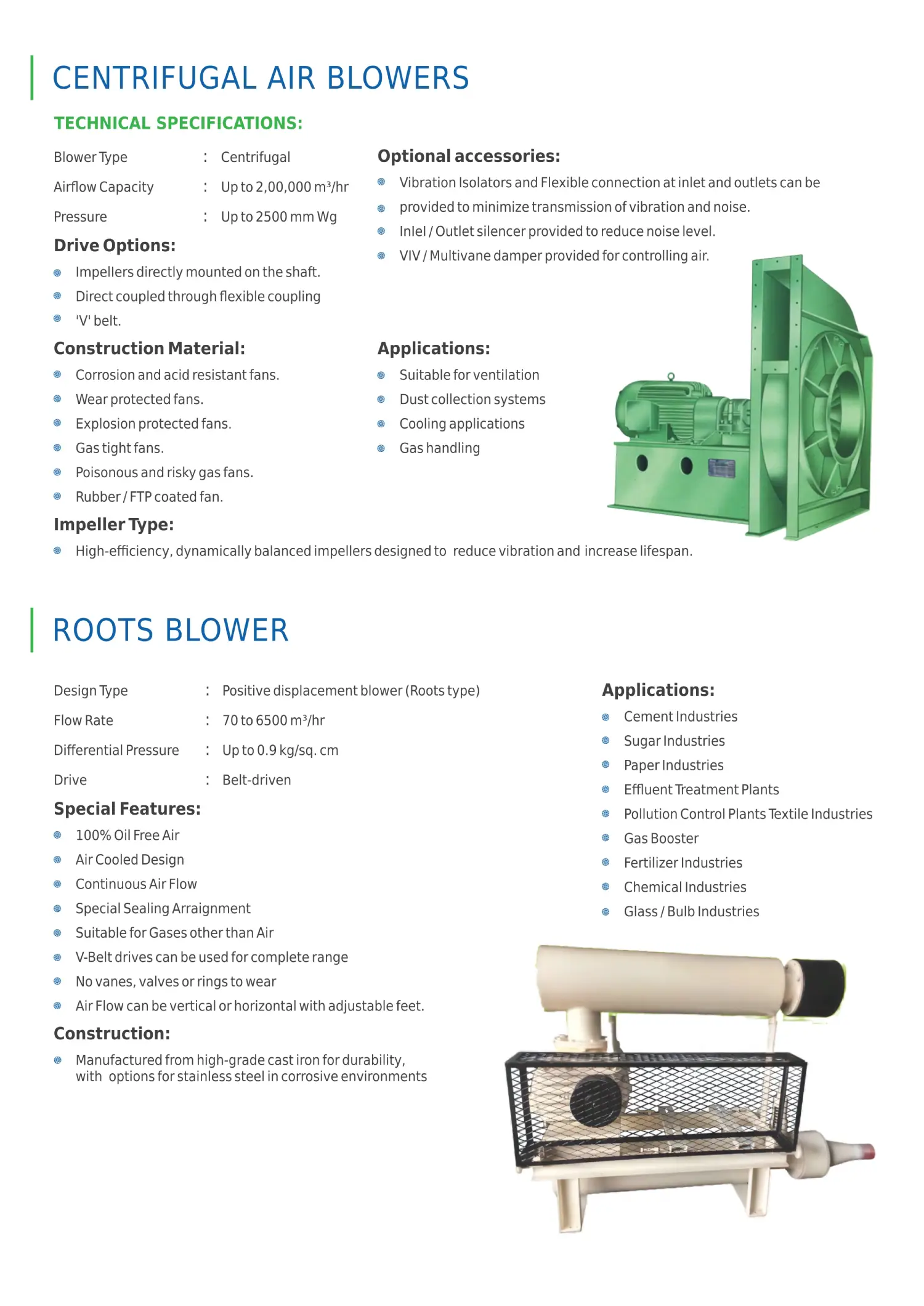 Centrifugal Air blowers